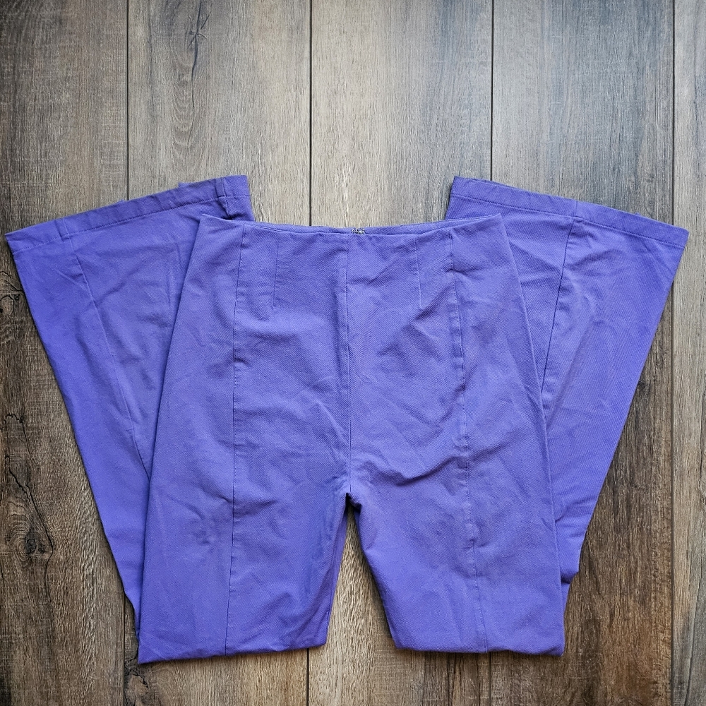Free people real deal split flare pants EUC purple size medium